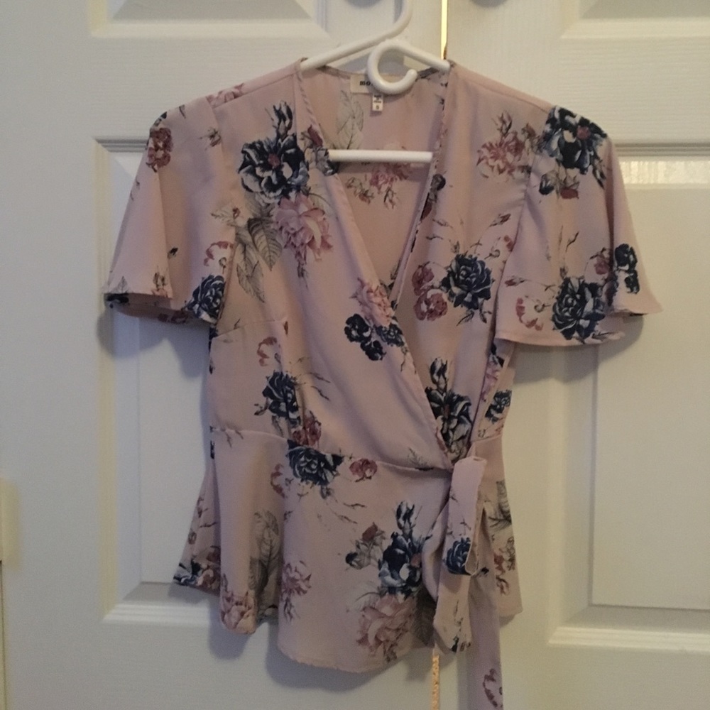 Floral wrap blouse- boutique